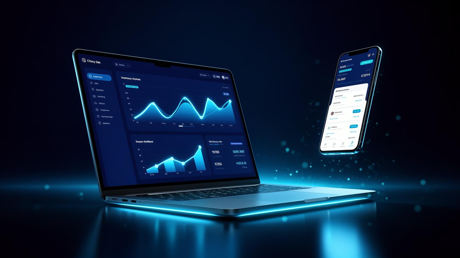 Mockups de dashboard, POS y sitios web NOVA